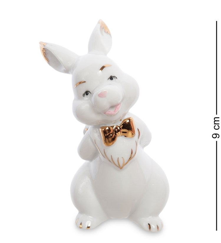Статуэтка из фарфора Кролик с золотым декором Pavone JP-31/ 2, портретный вид