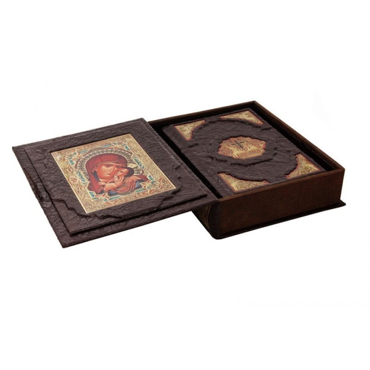 Библия в кожаном переплете в русском переводе с параллельными местами, фотография 2