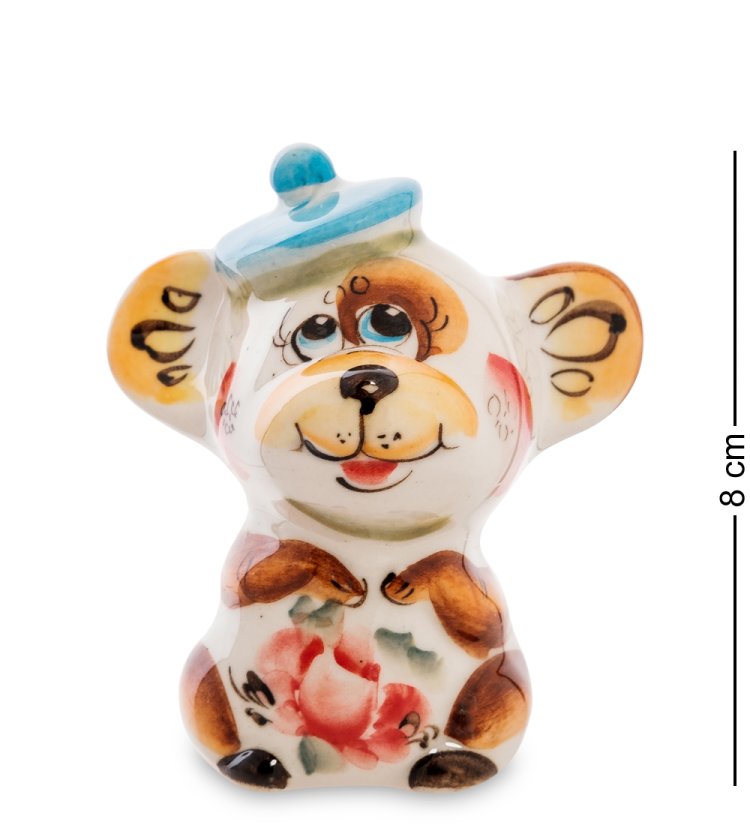 Фигурка Мышь Мотя Цветная гжель ГЛ-559