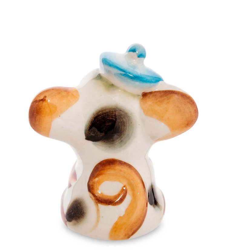 Фигурка Мышь Мотя Цветная гжель ГЛ-559, фотография со спины