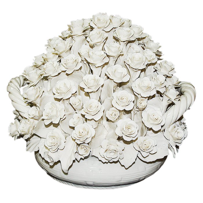 Букет белых роз статуэтка из фарфора