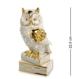 Статуэтка из керамики Филин на книгах