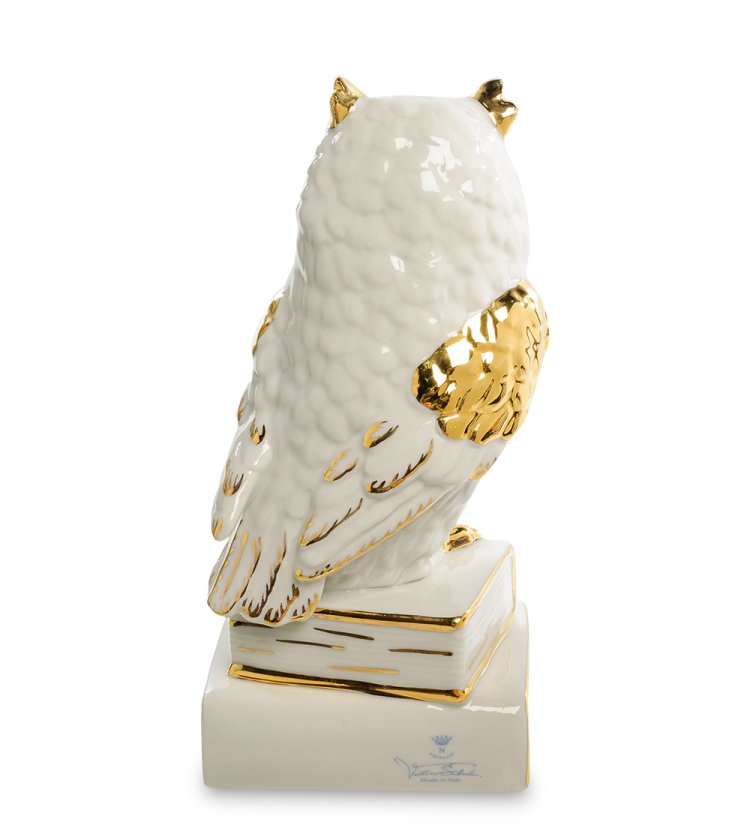 Статуэтка из керамики Филин на книгах Sabadin Vittorio SV- 32, фотография спины