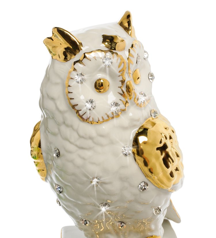 Статуэтка из керамики Филин на книгах Sabadin Vittorio SV- 32, крупным планом