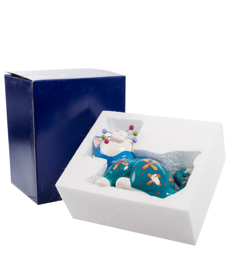 Статуэтка из керамики Кот Кексик Pavone CMS-31/29, фотография в упаковке