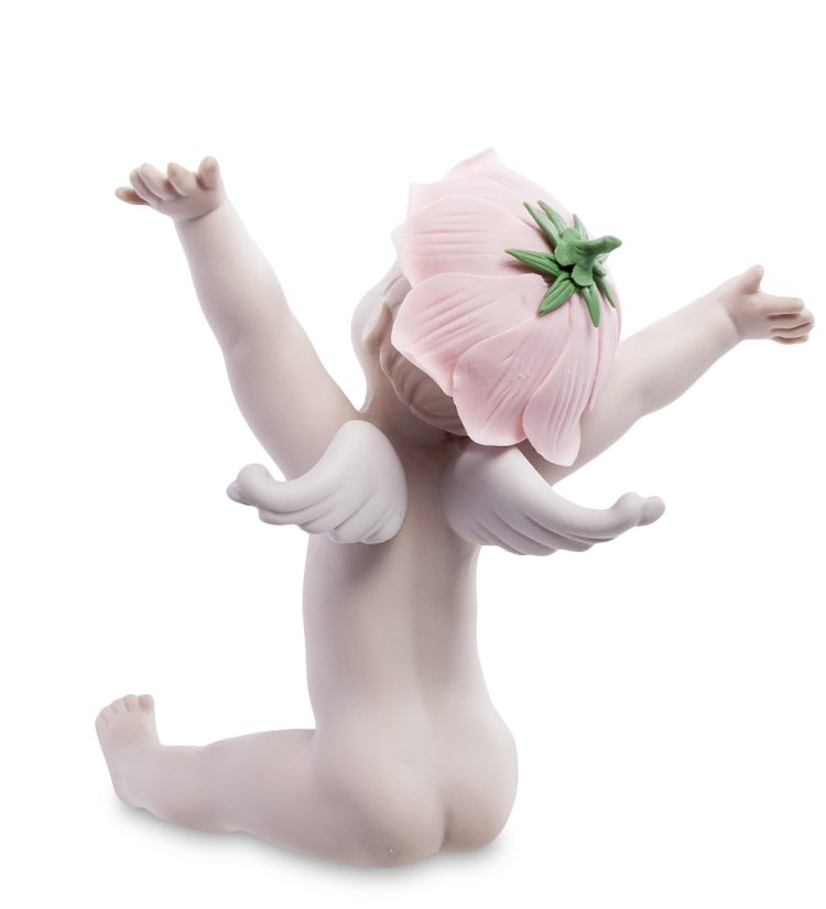 Фигурка из фарфора Амурчик с поднятыми руками Pavone JP-13/ 5, фотография со спины