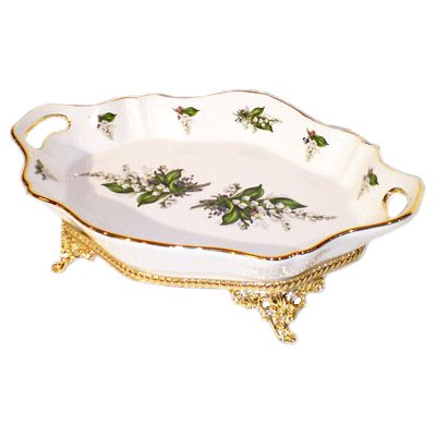 Поднос овальный на ножках