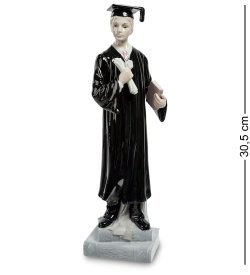 Статуэтка из фарфора Выпускник в мантии с книгой