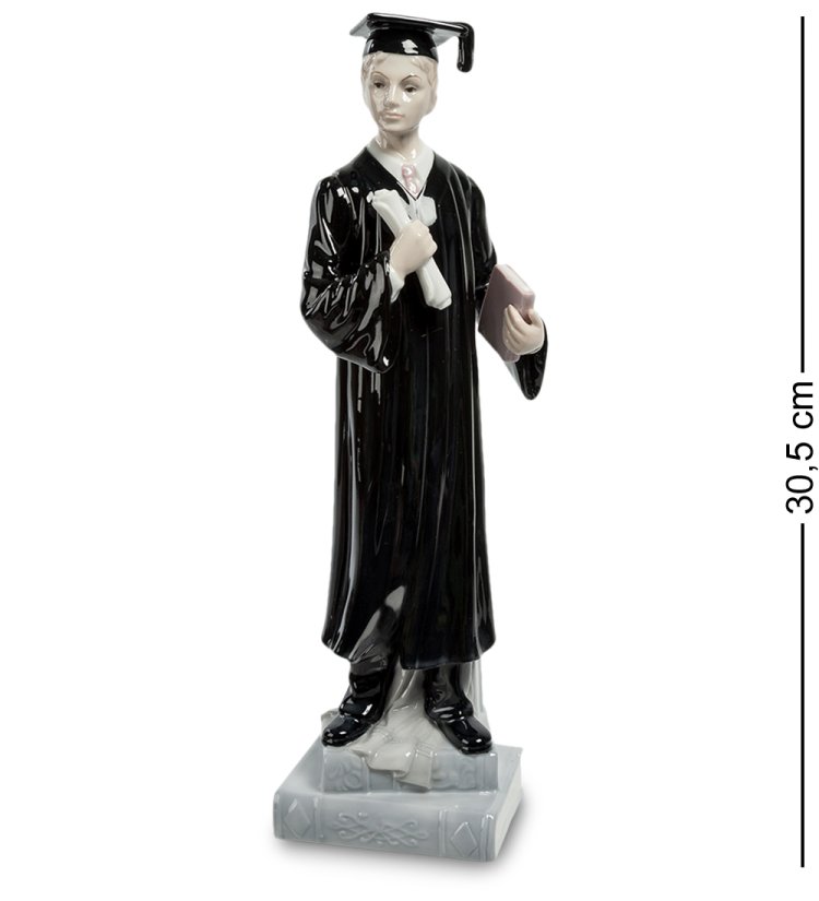 Статуэтка из фарфора Выпускник в мантии с книгой Pavone JP-53/ 5