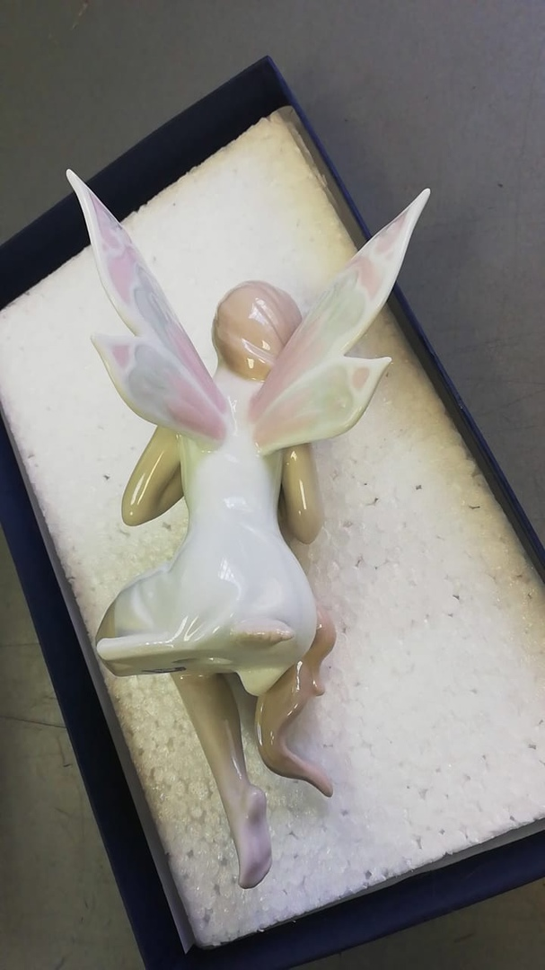 Фигурка из фарфора на полку Фея с длинными волосами Pavone JP-49/ 9, фото со склада оборотная сторона