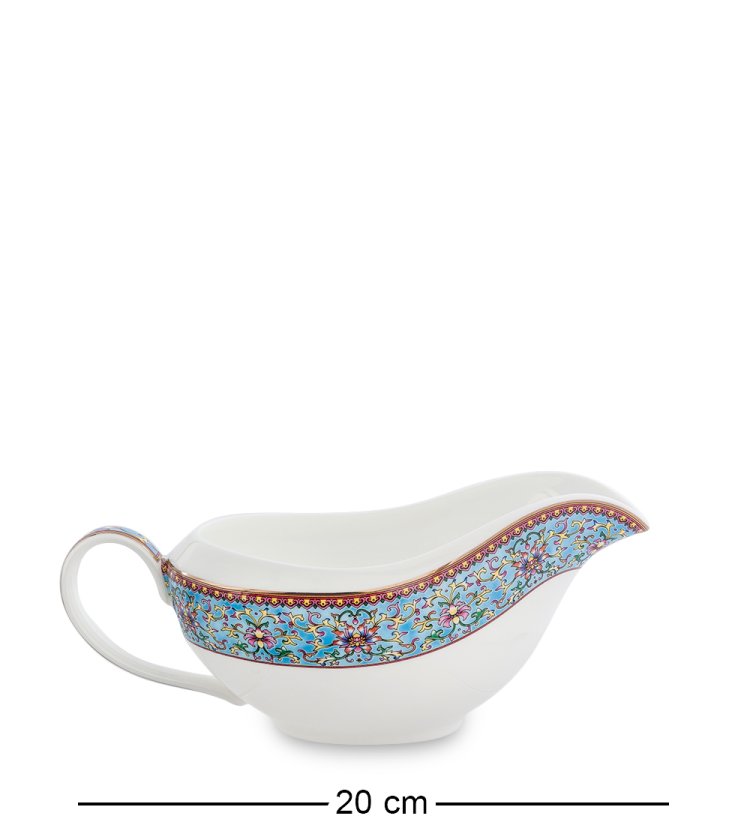 Столовый сервиз на 6 персон Арабески, синий Pavone JK-174, фотография соусника