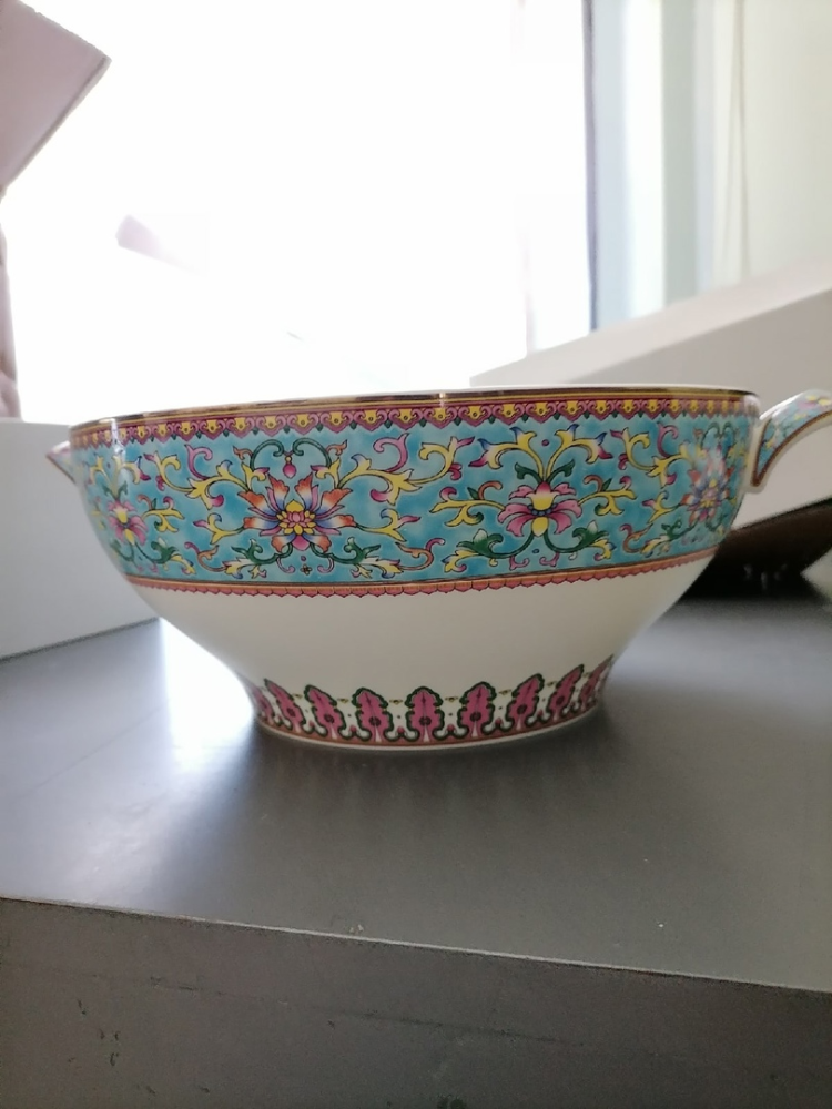 Столовый сервиз на 6 персон Арабески, синий Pavone JK-174, фото со склада супница без крышки