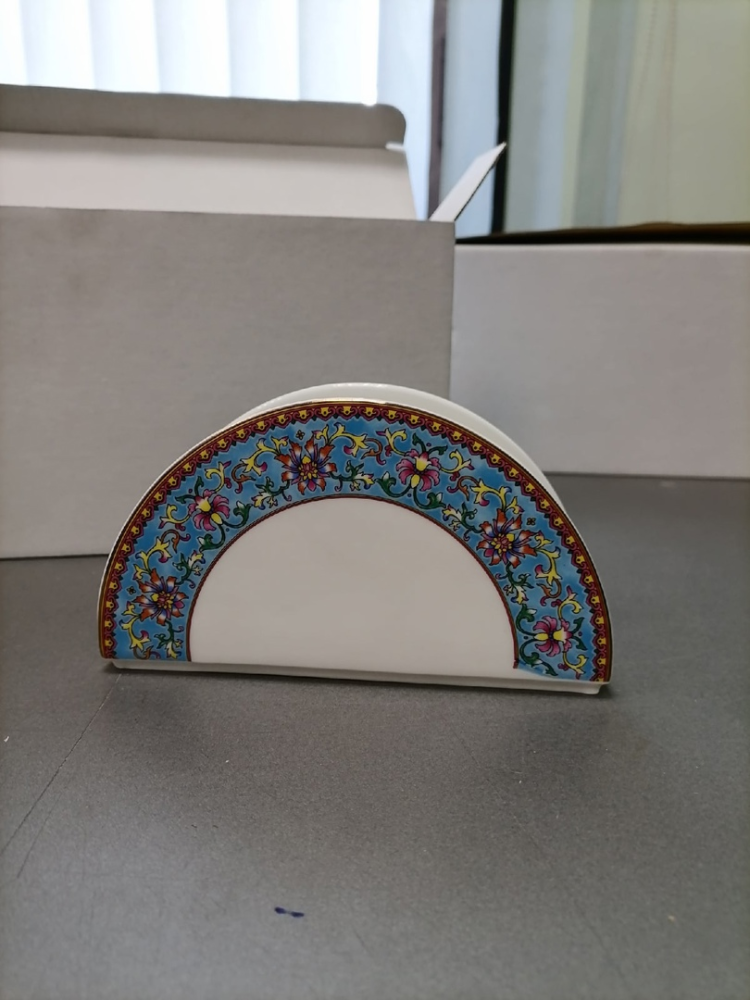 Столовый сервиз на 6 персон Арабески, синий Pavone JK-174, фото со склада салфетница