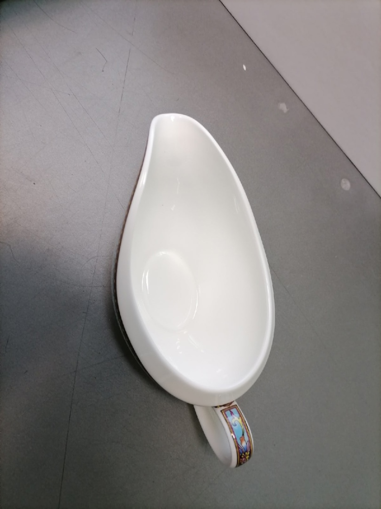 Столовый сервиз на 6 персон Арабески, синий Pavone JK-174, фото со склада соусник вид сверху