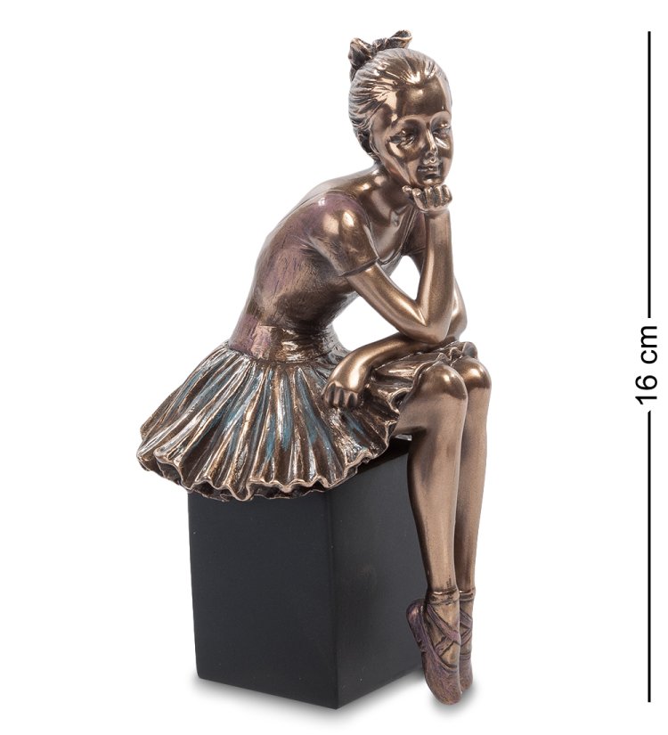 Статуэтка Юная балерина на кубе Veronese WS-409