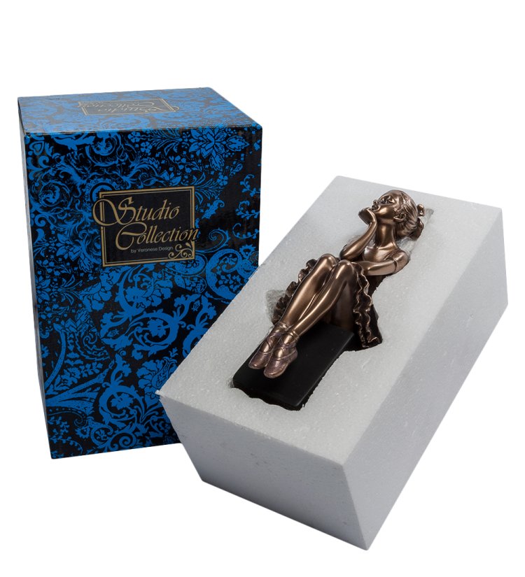 Статуэтка Юная балерина на кубе Veronese WS-409, упаковочный вид