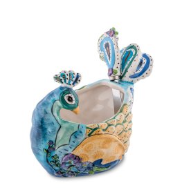 Масленка из керамики Павлин