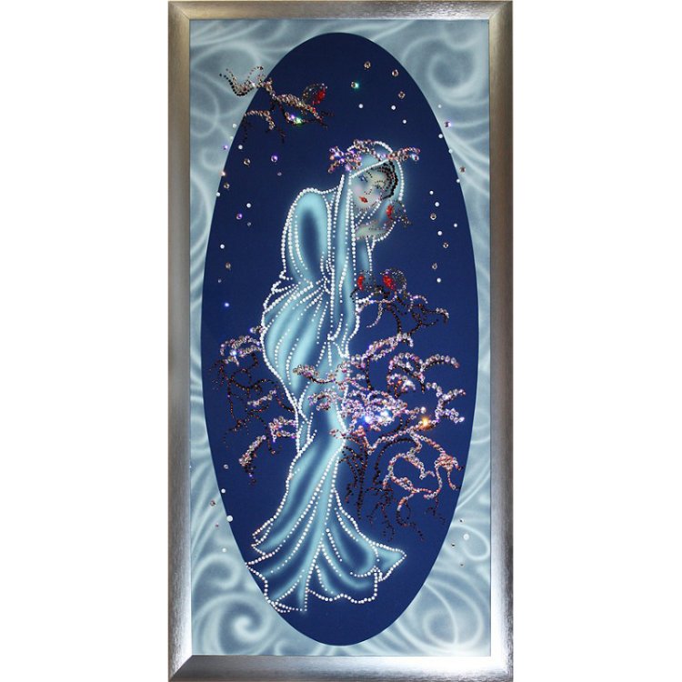 Картина Зимняя сказка c кристаллами Swarovski