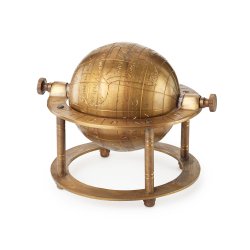 Винтажный глобус из латуни
