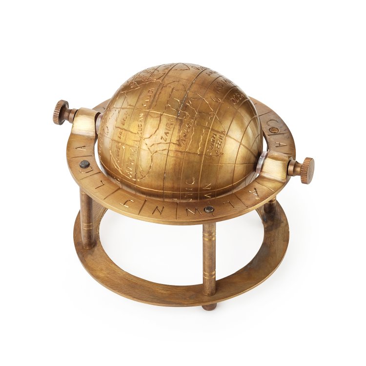 Винтажный глобус из латуни, фотография 3