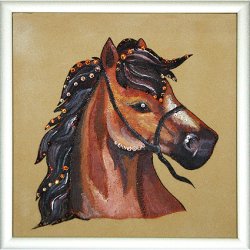 Картина Верный друг c кристаллами Swarovski