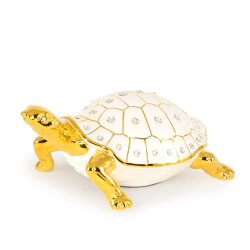 Статуэтка белая Черепаха со Swarovski коллекция Giardino