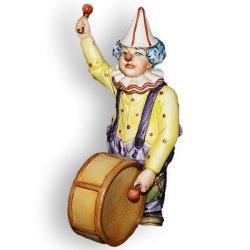 Статуэтка из фарфора Клоун с большим барабаном