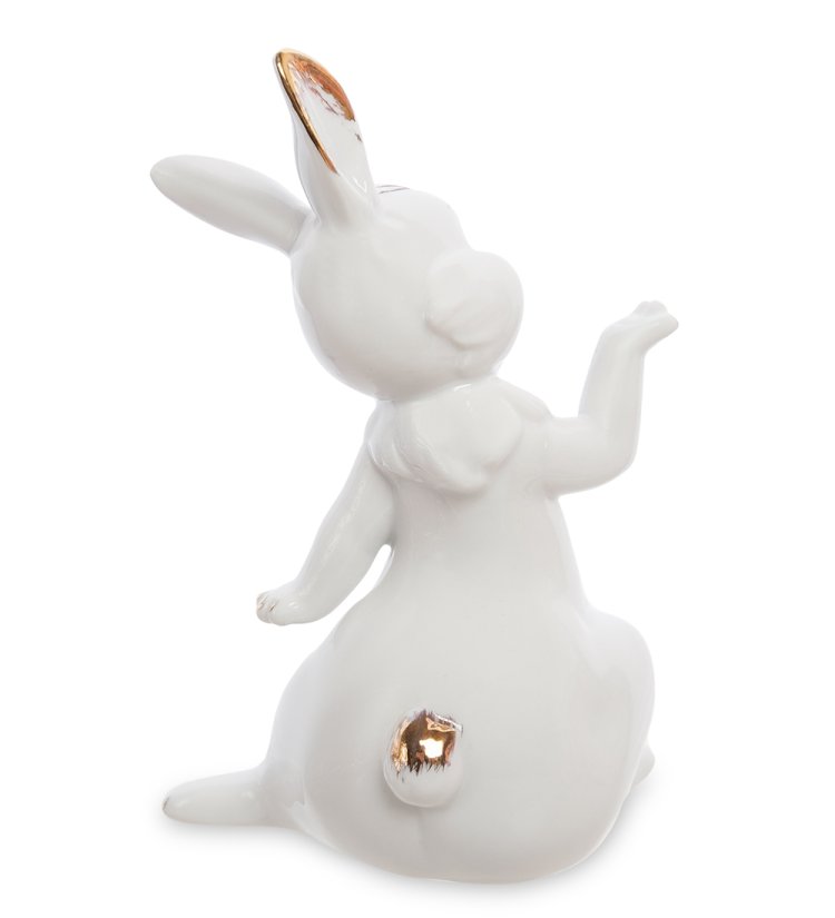 Статуэтка из фарфора Крольчиха с золотым декором Pavone JP-31/ 4, оборотная сторона