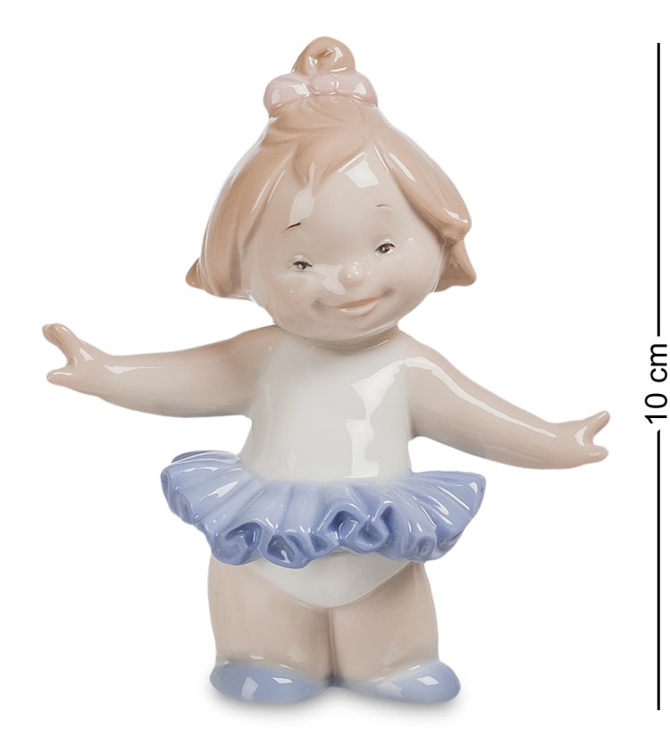 Статуэтка из фарфора застенчивый Ангелочек-девочка в платьице Pavone JP-54/ 2