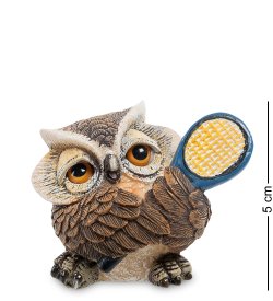 Маленькая Фигурка Сова - Теннисист