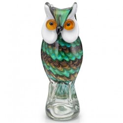 Статуэтка из Муранского большая изумрудная Сова