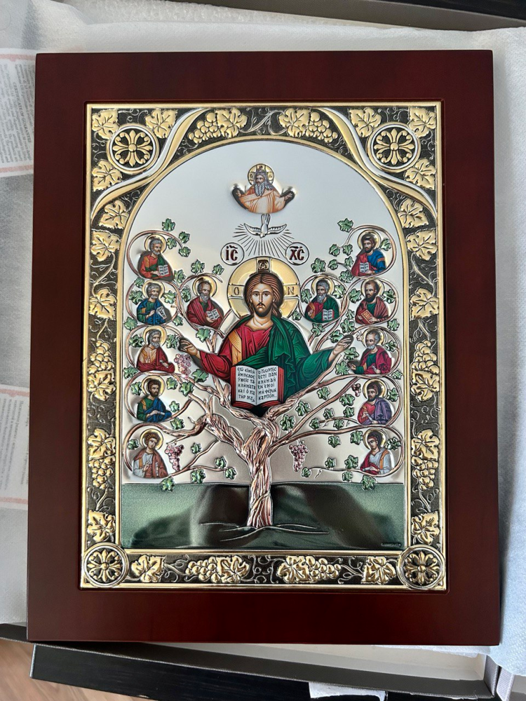 Икона Древо Жизни, Цветная, Размер: 22х28 см Beltrami 6418/7CW, фото со склада вид в коробке