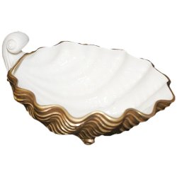 Конфетница из фарфора Золотая Ракушка