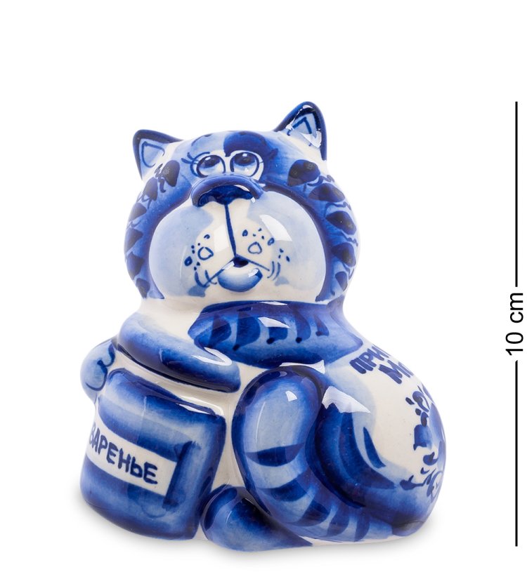 Фигурка Кот-Сластена Голубая гжель ГЛ-349 