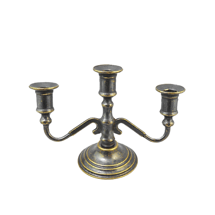 Канделябр на 3 свечи Ночной Цветок Alberti Livio AL-80-386-ANT