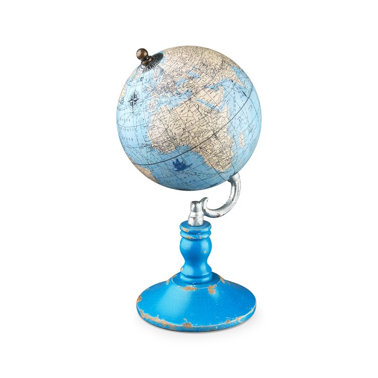 Глобус маленький, географический, на подставке, диаметр 14 см