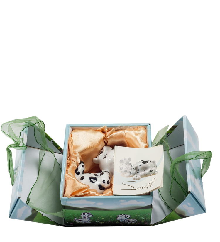 Статуэтка из фарфора Щенок Далматинец Pavone JP-02/ 3, упаковочный вид