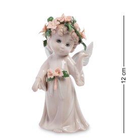 Статуэтка из фарфора Ангелочек в цветах