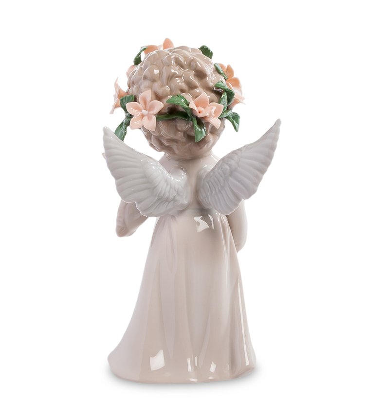 Статуэтка из фарфора Ангелочек в цветах Pavone JP-05/ 7, фотография со спины