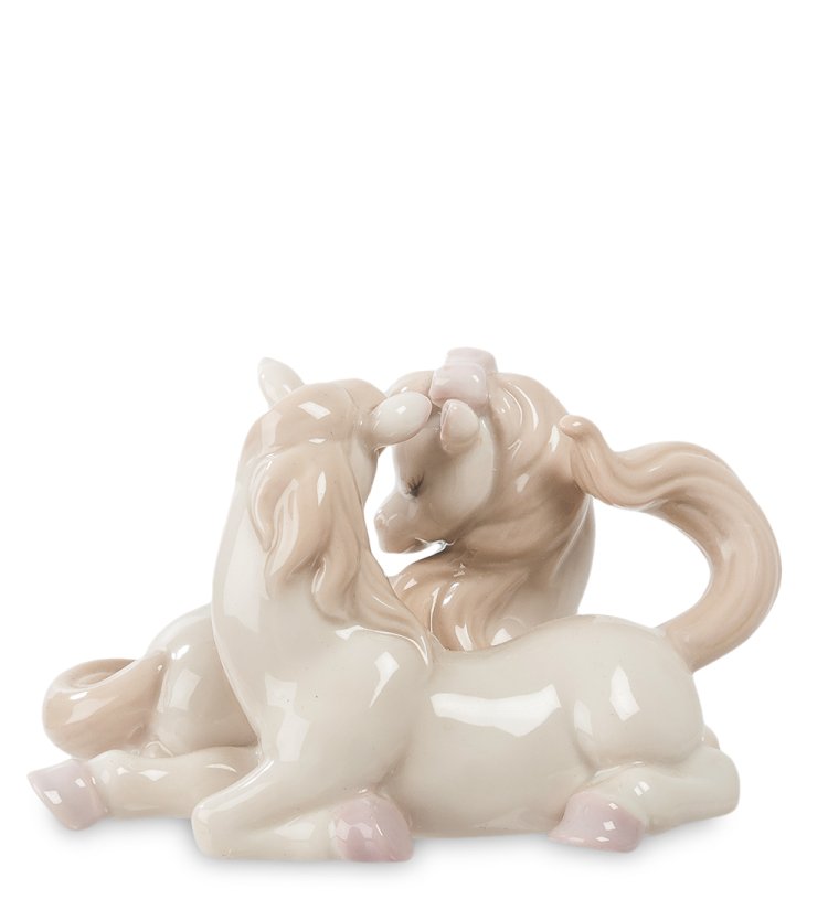 Статуэтка из фарфора Пара Лошадок Счастливы вместе Pavone JP-61/ 7, фотография со спины