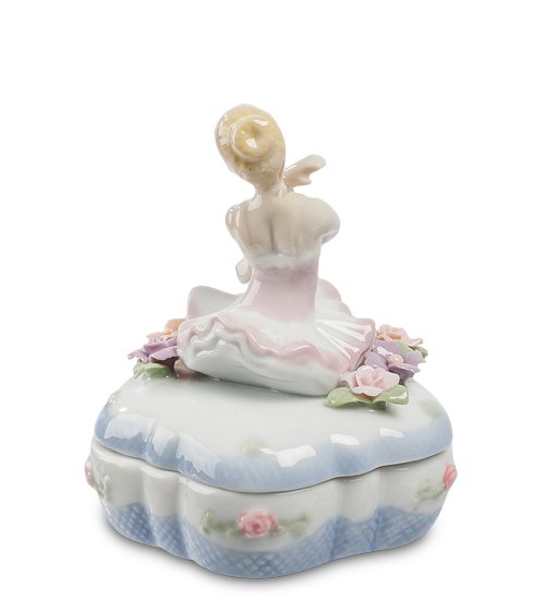 Шкатулка из керамики Балерина в Цветах Pavone CMS-19/23, вид сзади