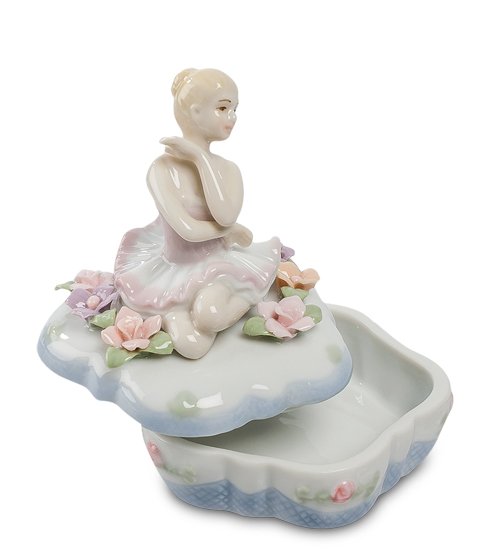 Шкатулка из керамики Балерина в Цветах Pavone CMS-19/23, разборный вид