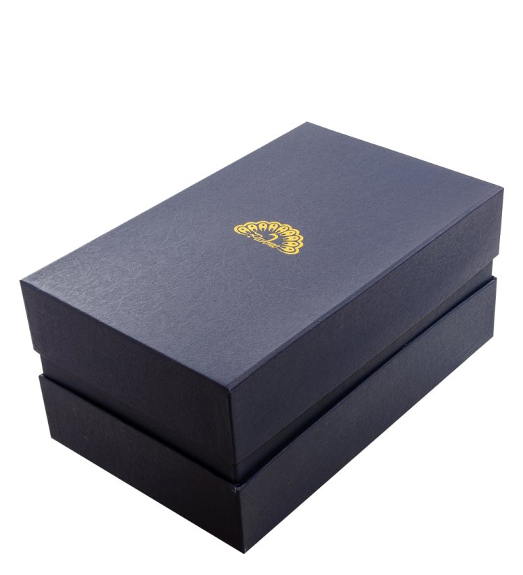 Статуэтка из фарфора Синий заяц с бантом на ушах Pavone JP-850/ 2, фотография коробки