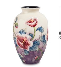 Низкая Ваза для цветов из фарфора Гибискус