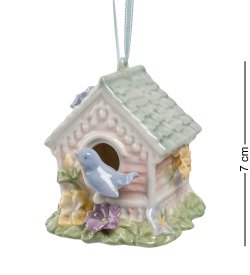 Подвесная статуэтка из керамики Птичий домик