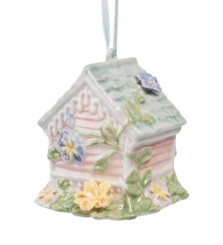 Подвесная статуэтка из керамики Птичий домик Pavone CMS-15/74, фотография сбоку