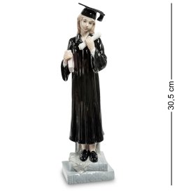 Статуэтка из фарфора Выпускница в мантии с книгой