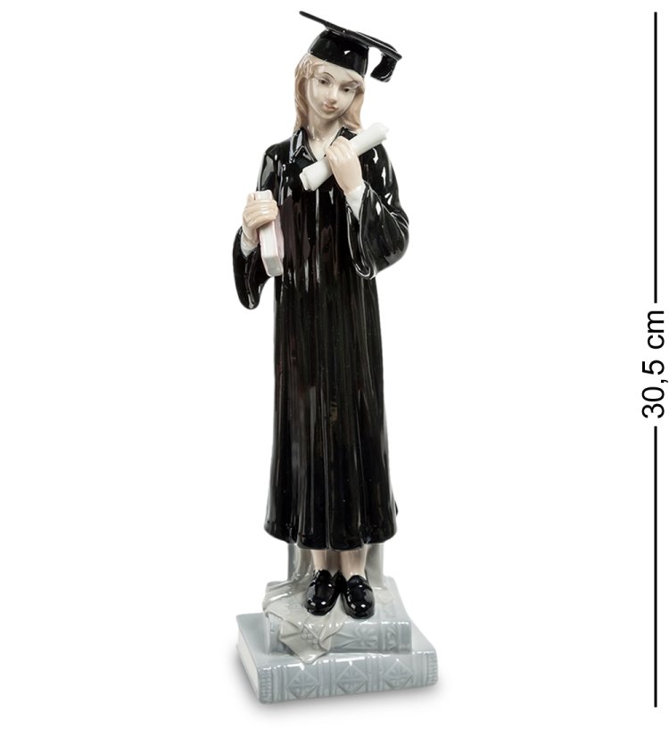 Статуэтка из фарфора Выпускница в мантии с книгой Pavone JP-53/ 6