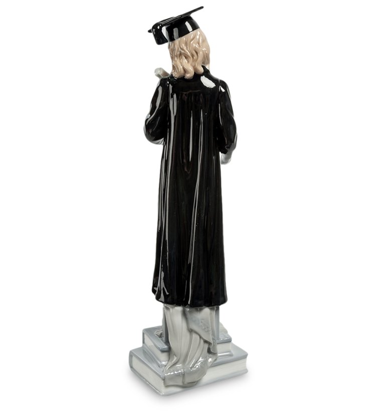 Статуэтка из фарфора Выпускница в мантии с книгой Pavone JP-53/ 6, фотография со спины