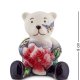 Фигурка из фарфора Медвежонок с красным цветком Pavone JP-247/32